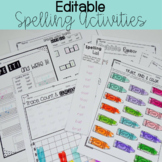 Editable Spelling Activities