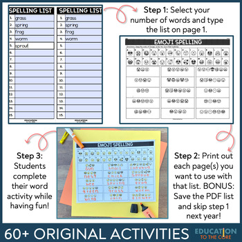 Spelling Activities Sight Words Spelling Practice Word Work