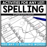 Editable Spelling Word Practice Worksheets Activities Temp