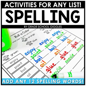Preview of 1st, 2nd, 3rd Grade Spelling Template: Editable List, Homework, Practice Sheets