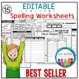 Editable Spelling Worksheets | Spelling Practice Sheets fo