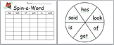 Editable Spin a Sight Word Center Game