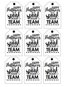Editable Spooktacular Gift Tags by Denise Hill TpT