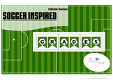 Editable Sport Inspired Soccer theme Banners Word wall boa