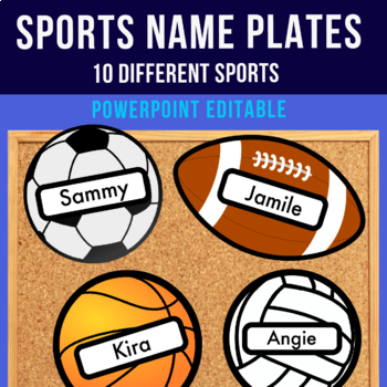 Preview of Editable Sports Name Plates, Tags, Awards | Football, Homecoming, Back to School