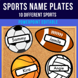 Editable Sports Name Plates, Tags, Awards | Football, Home