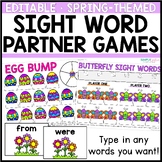 Editable Spring Sight Word Games & Easter Activities, Auto