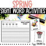 Editable Spring Sight Word Task Card Activity for Word Wor