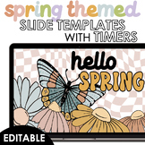 March Editable Slide Templates with Timers for Spring 