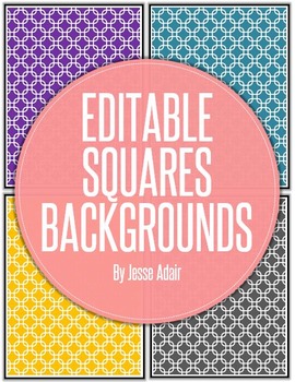 Preview of Editable Squares Backgrounds