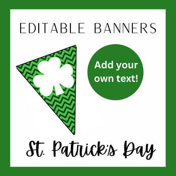 Preview of Editable banners - St. Patrick's Day Theme