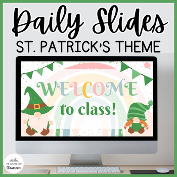 Preview of Editable St. Patrick's Day Daily Slides Template - Google Slides