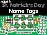 Editable St. Patrick's Day Name Tags (Bulletin Boards, Des