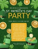 Editable St. Patrick's Day Party Flyer For Parents