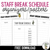 FREE Staff Break Schedule Posters