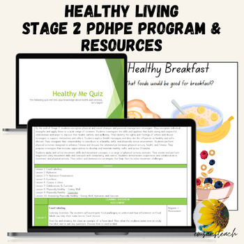 Preview of Editable Stage 2 PDHPE Syllabus Healthy Me, Benefits of Healthy Living Program