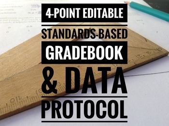 Preview of Editable Standards-based Grade Book with Data Protocol (4-point; Google Sheets)