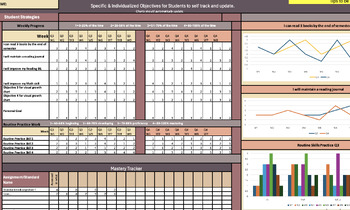 Preview of Editable, Standards-based data / assessment tracker spreadsheet.