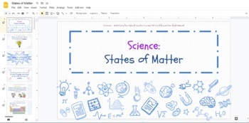 Preview of Editable: States of Matter