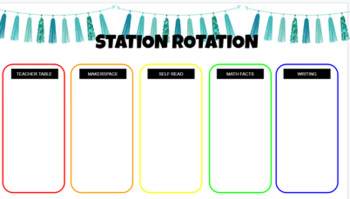 Preview of Editable Station Rotation Google Slides