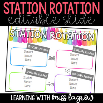 Preview of Editable Station Rotation Slides for PowerPoint or Google Slides 