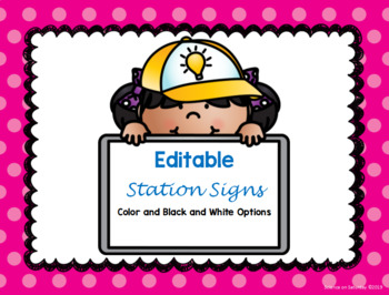 Preview of Editable Station Signs (Color and BW)