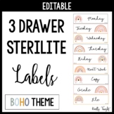 Editable Sterilite 3 Drawer Labels | Boho Theme