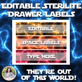 Editable Sterilite Drawer Labels: Galaxy, Space, Universe 