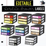 Editable Crayons Drawer Sterilite Labels