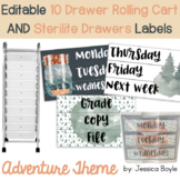 Editable Sterilite & Rolling Cart 10 Drawer Labels Outdoor