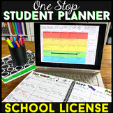 Editable Student Binder, Planner, Agenda  | SCHOOL LICENSE