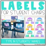 Editable Student Chair Labels | Spotted Rainbows Classroom Decor