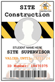 Editable Student Construction Badges