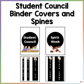 Preview of Editable Student Council Binder Covers and Spine