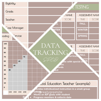 Preview of Editable Student Data Binders -  Data Tracking Sheets - Special Education