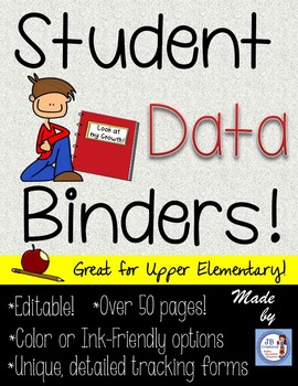 Preview of Editable Student Data Binders for Intermediate Grades