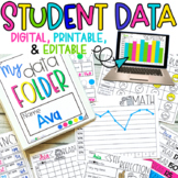 Editable Student Data Folder or Binder - Digital Student D