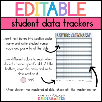 Preview of Editable Student Data Tracker