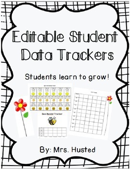 Preview of Editable Student Data Trackers