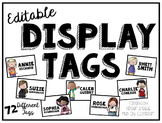 Editable Student Display Tags