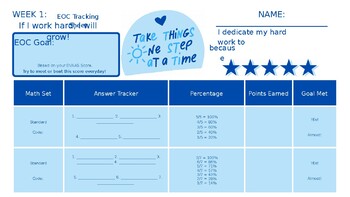 Preview of Editable Student EOC Tracking Sheets