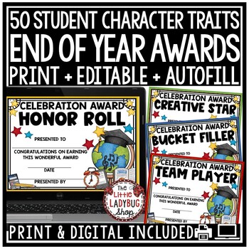 Preview of Editable Student End of the Year Awards Superlative Classroom Class Certificate