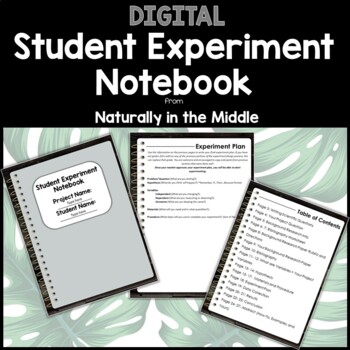 Preview of Editable Student Experiment Digital Notebook (Google Slides Version)