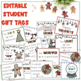 Editable Student Gift Tags from Teacher for Christmas Holi