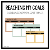 Editable Student Goal Setting Display Template for Post It