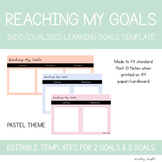 Editable Student Goal Setting Display Template for Post It