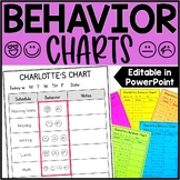 Editable Student Individual Behavior Chart 