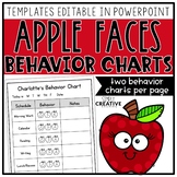 Editable Student Individual Behavior Chart - Apple