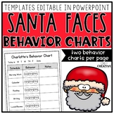 Editable Student Individual Behavior Chart - Santa