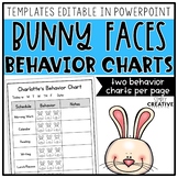 Editable Student Individual Behavior Chart - Bunny